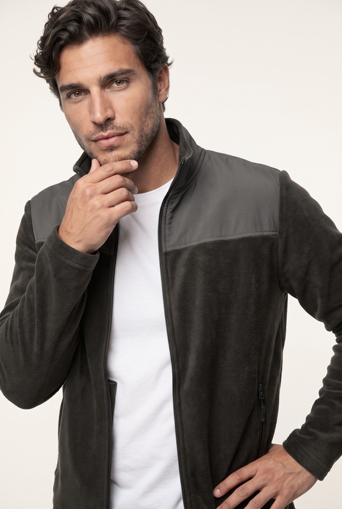 Dik Yaka Garnili Polar Hırka (6241)