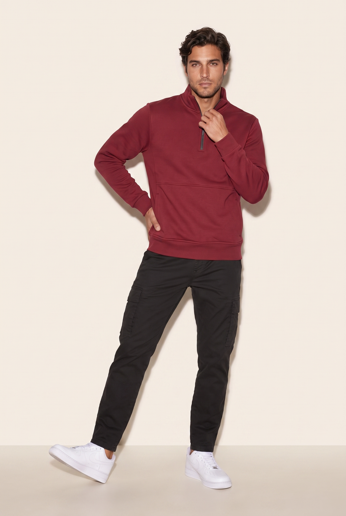 Dik Yaka 3 İplik Sg Sweat (6206)