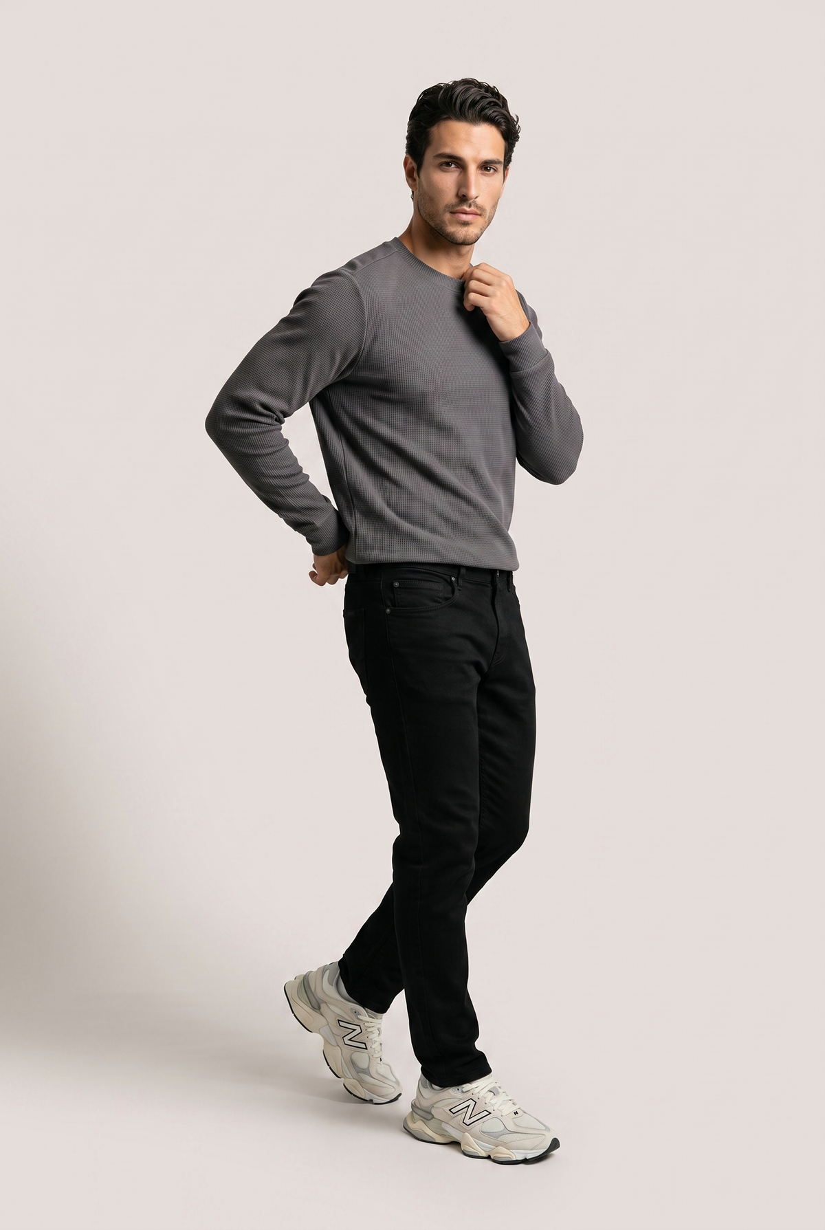 0 Yaka Basic Waffle Sweatshirt (6210)