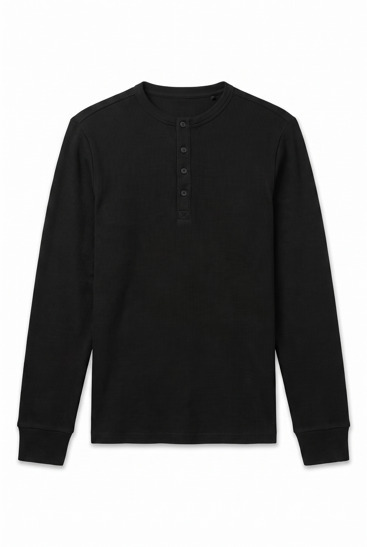 Düğmeli Yaka Waffle Sweatshirt (6211)