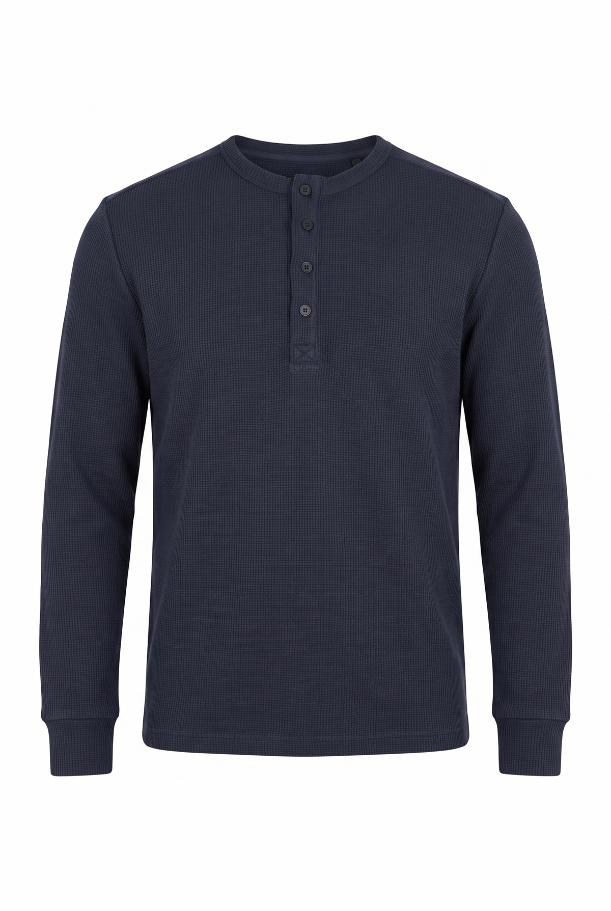 Düğmeli Yaka Waffle Sweatshirt (6211)
