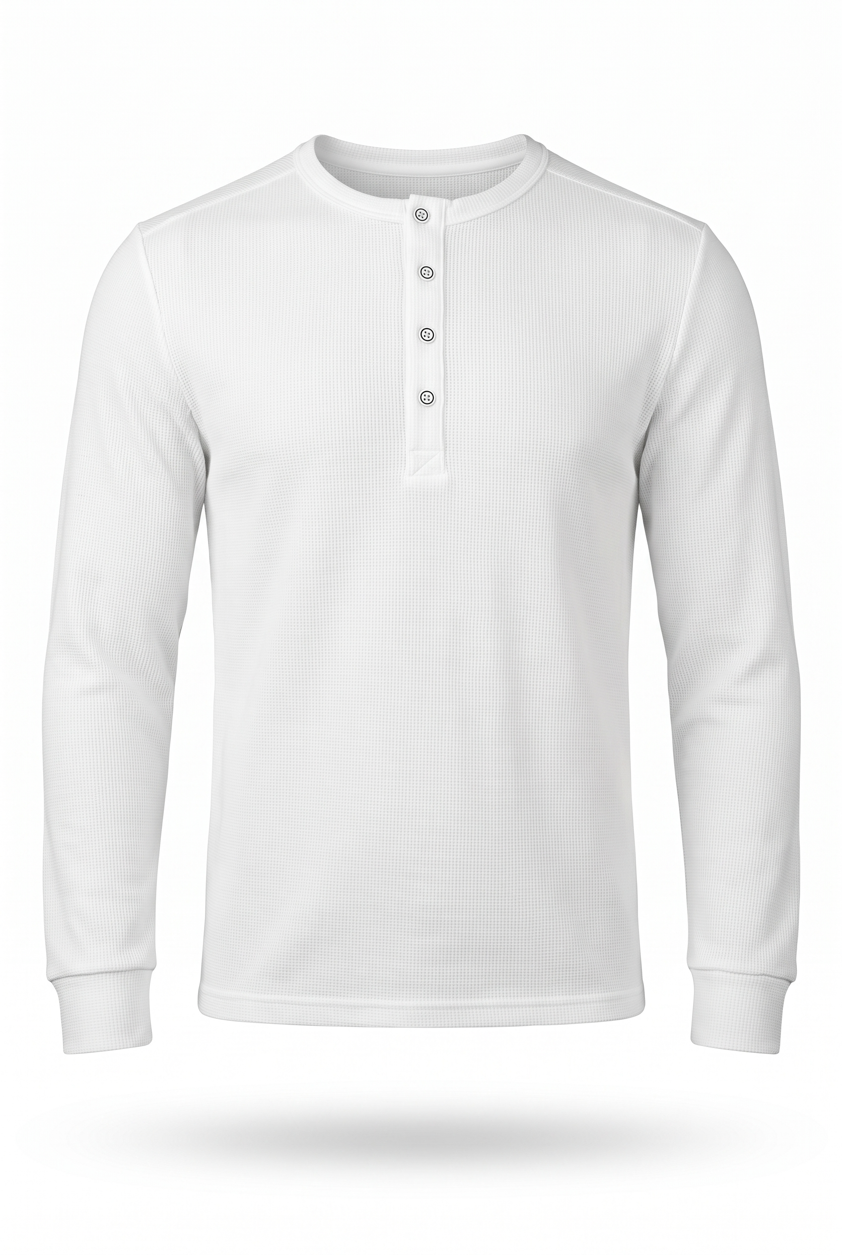 Düğmeli Yaka Waffle Sweatshirt (6211)