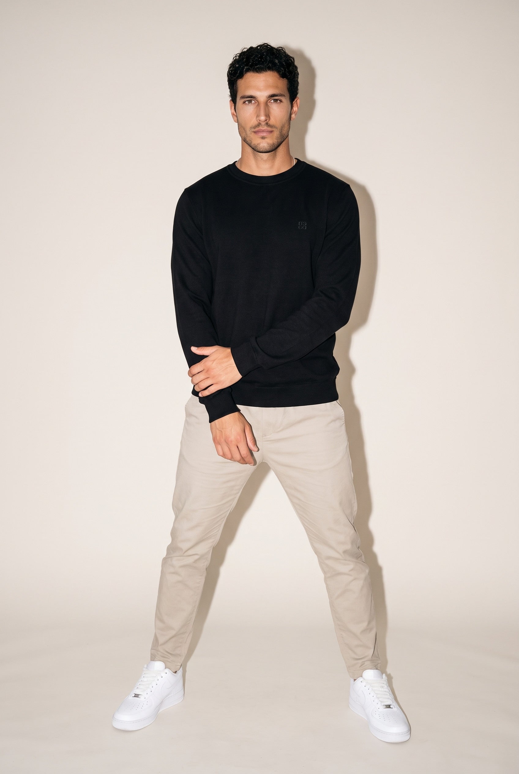 0 Yaka Nakışlı Selanik Sweat (6212)