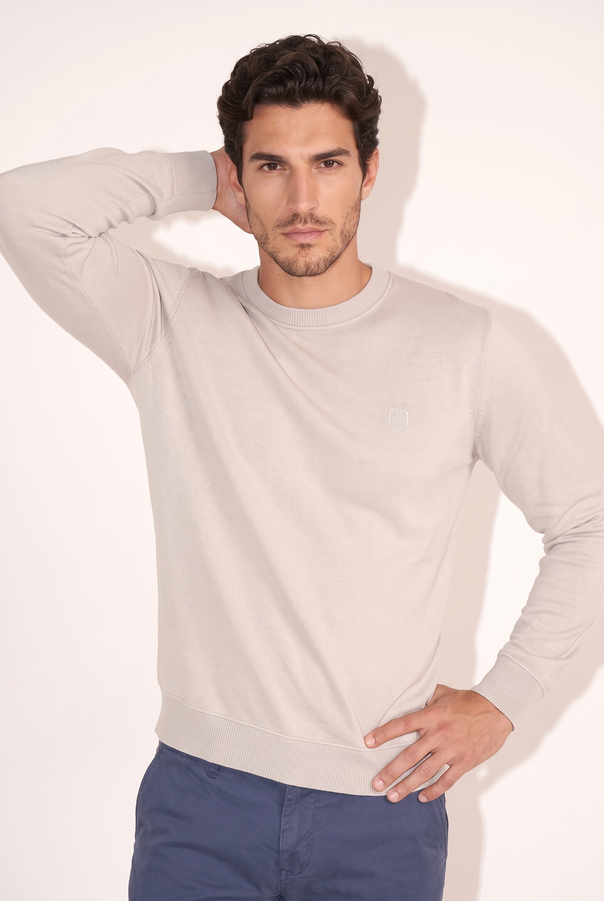 0 Yaka Nakışlı Selanik Sweat (6212)