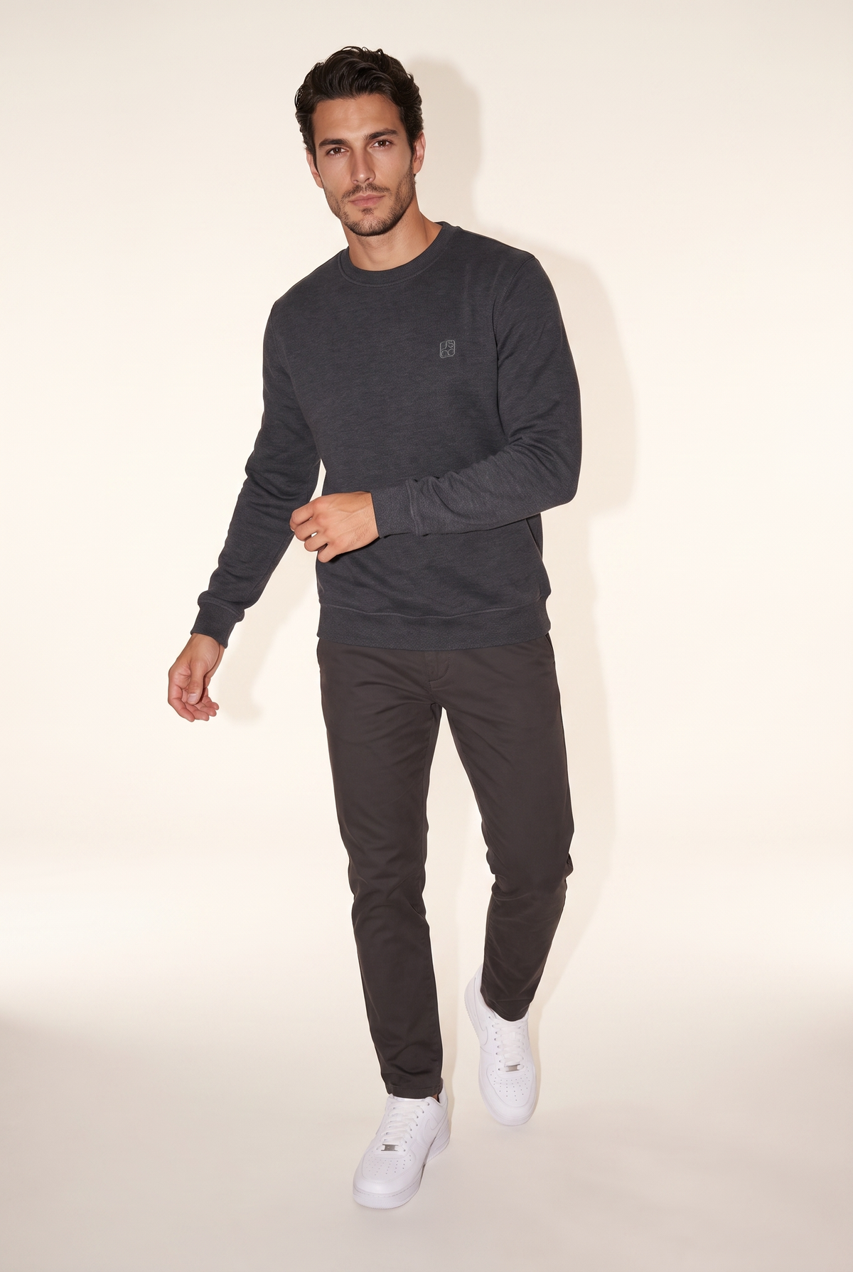 0 Yaka Nakışlı Selanik Sweat (6212)