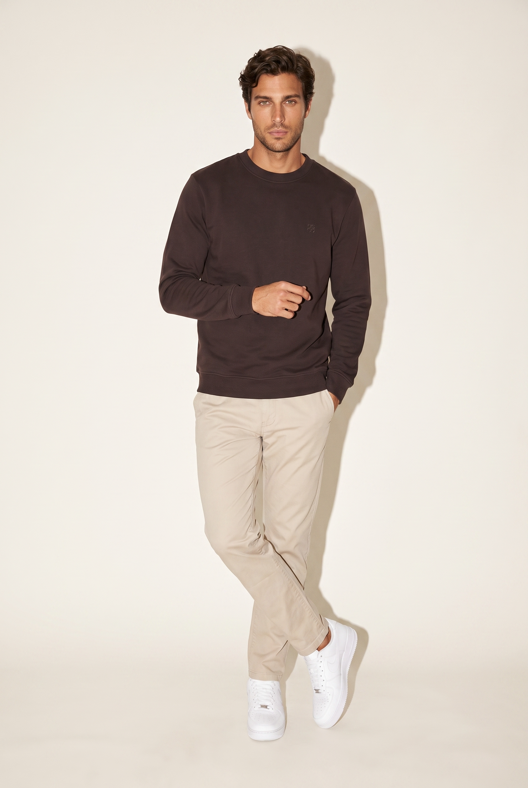 0 Yaka Nakışlı Selanik Sweat (6212)