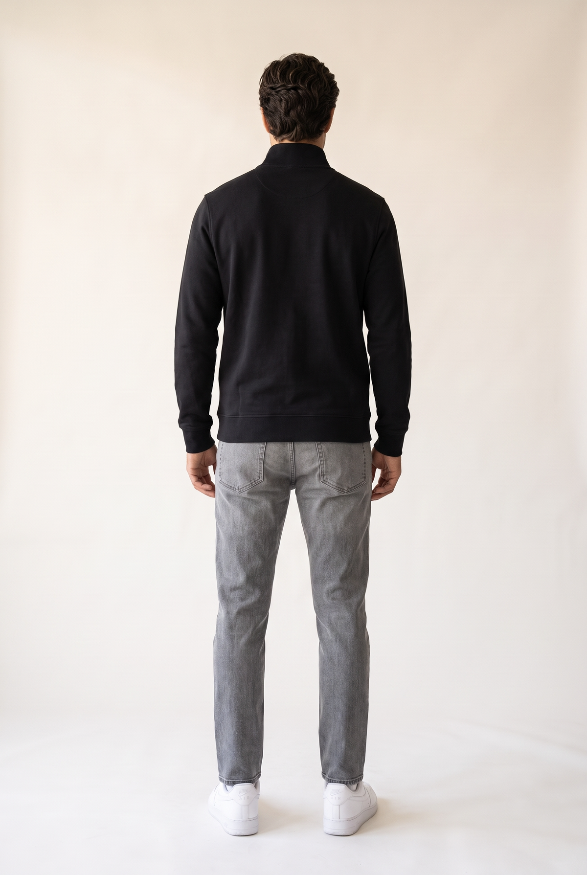 Dik Yaka Nakışlı Selanik Sweat (6213)