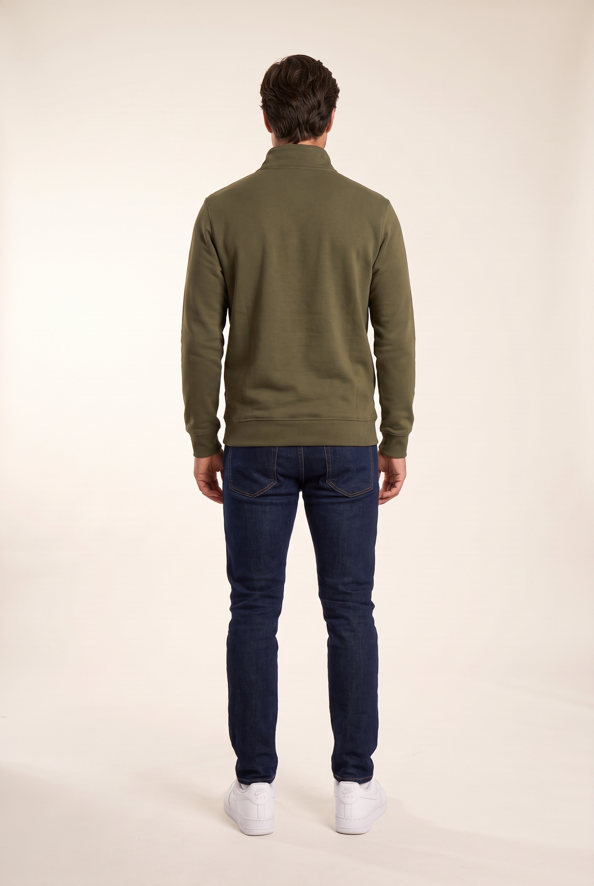 Dik Yaka Nakışlı Selanik Sweat (6213)