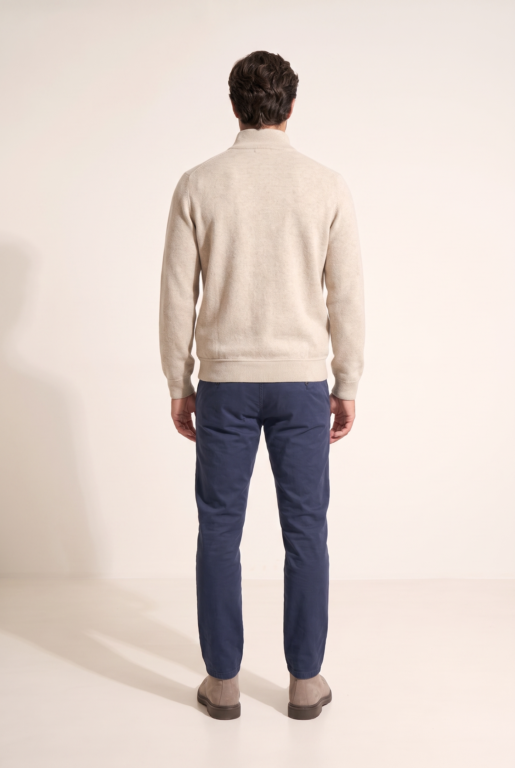 Dik Yaka Fermuarlı Muline Selanik Sweat (6228)