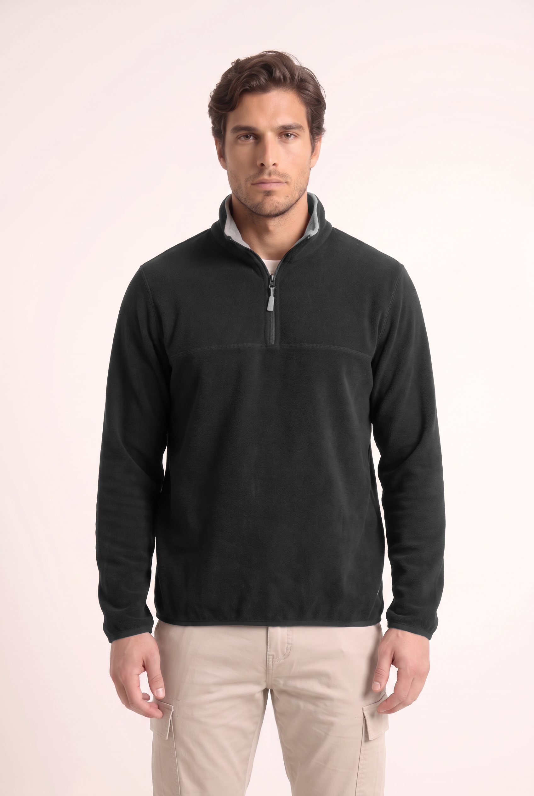 Basic Dik Yaka Polar Sweatshirt (6240)