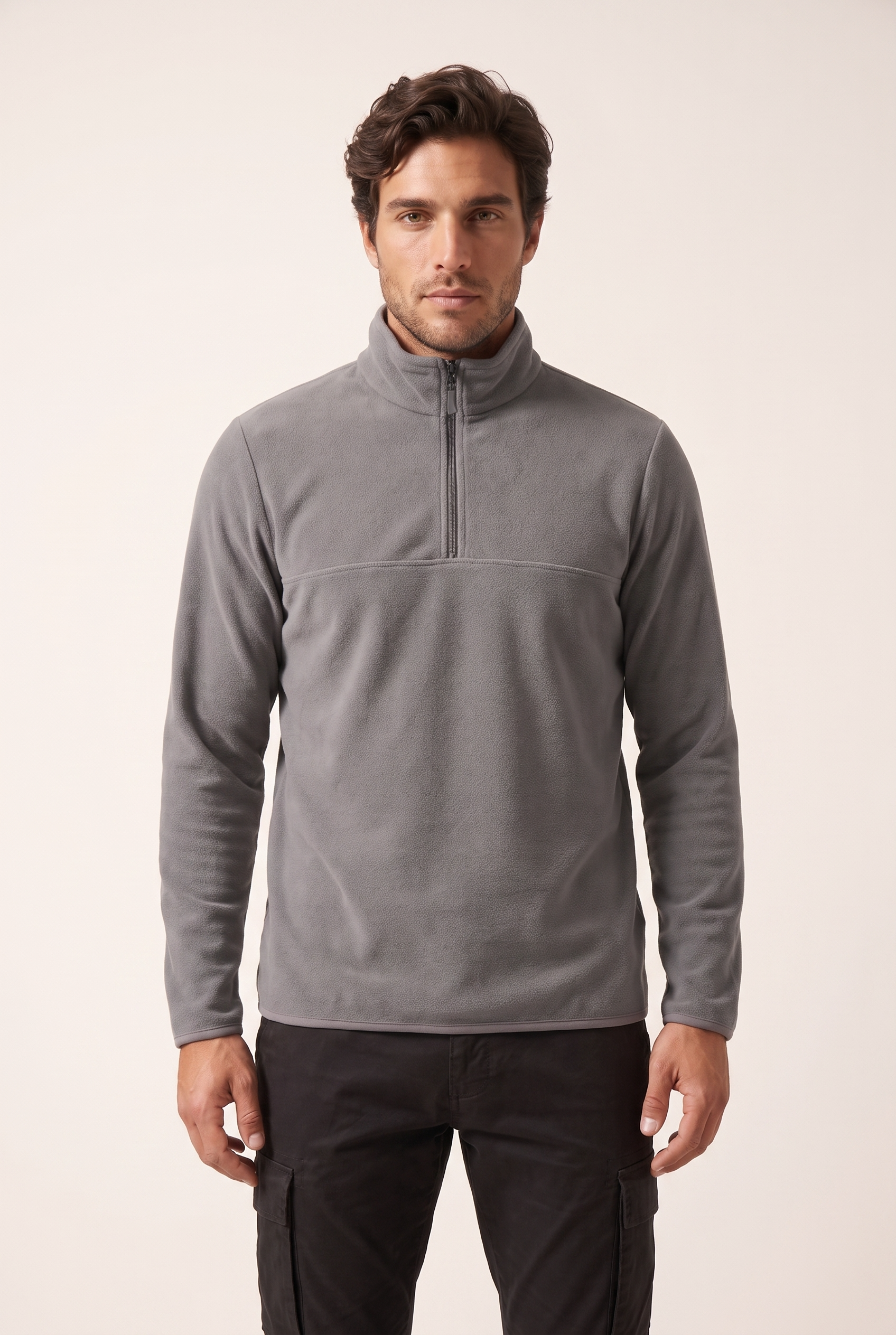 Basic Dik Yaka Polar Sweatshirt (6240)