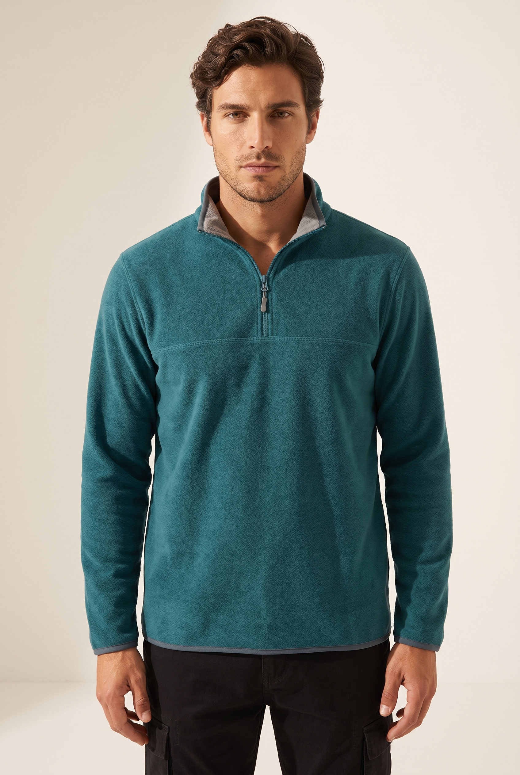 Basic Dik Yaka Polar Sweatshirt (6240)