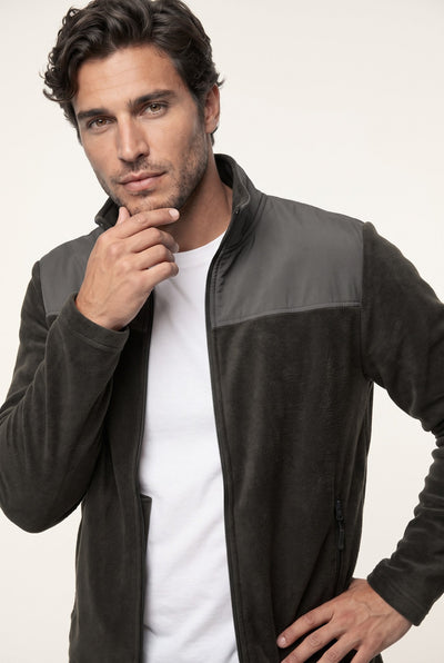 Dik Yaka Garnili Polar Hırka (6241)