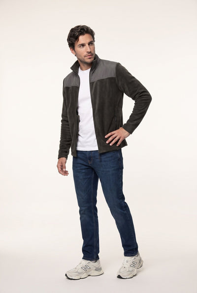 Dik Yaka Garnili Polar Hırka (6241)