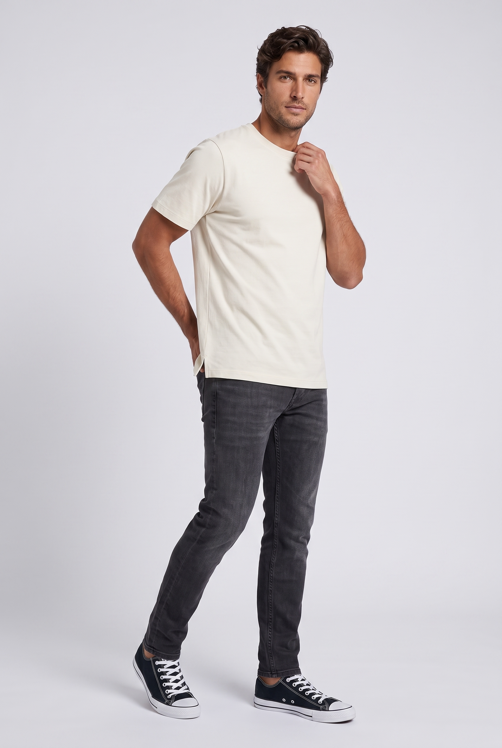 Napoli Normal Bel Düğmeli Dar Paça Jean (1135-F07)