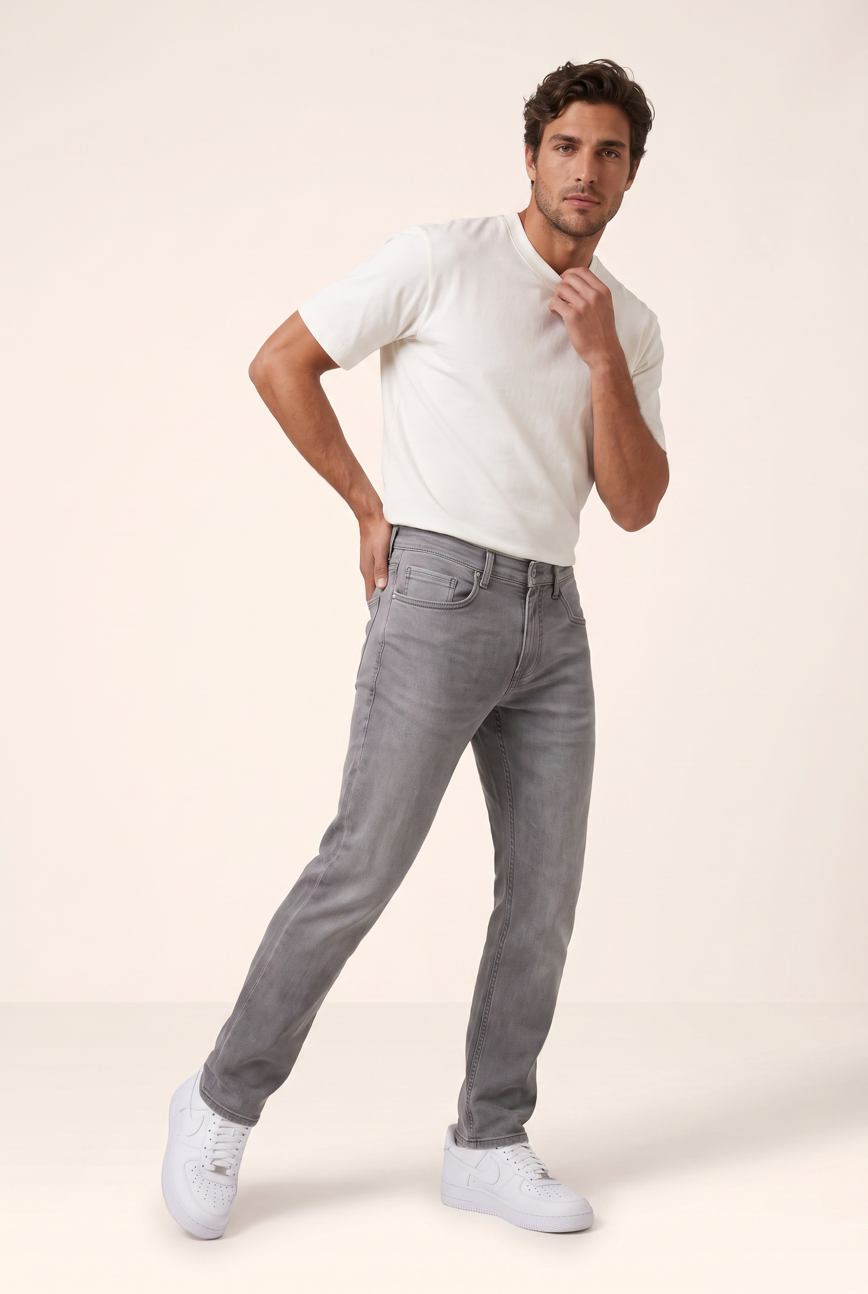 Texas Yüksek Bel Fermuarlı Boru Paça Jean (4412-F09)