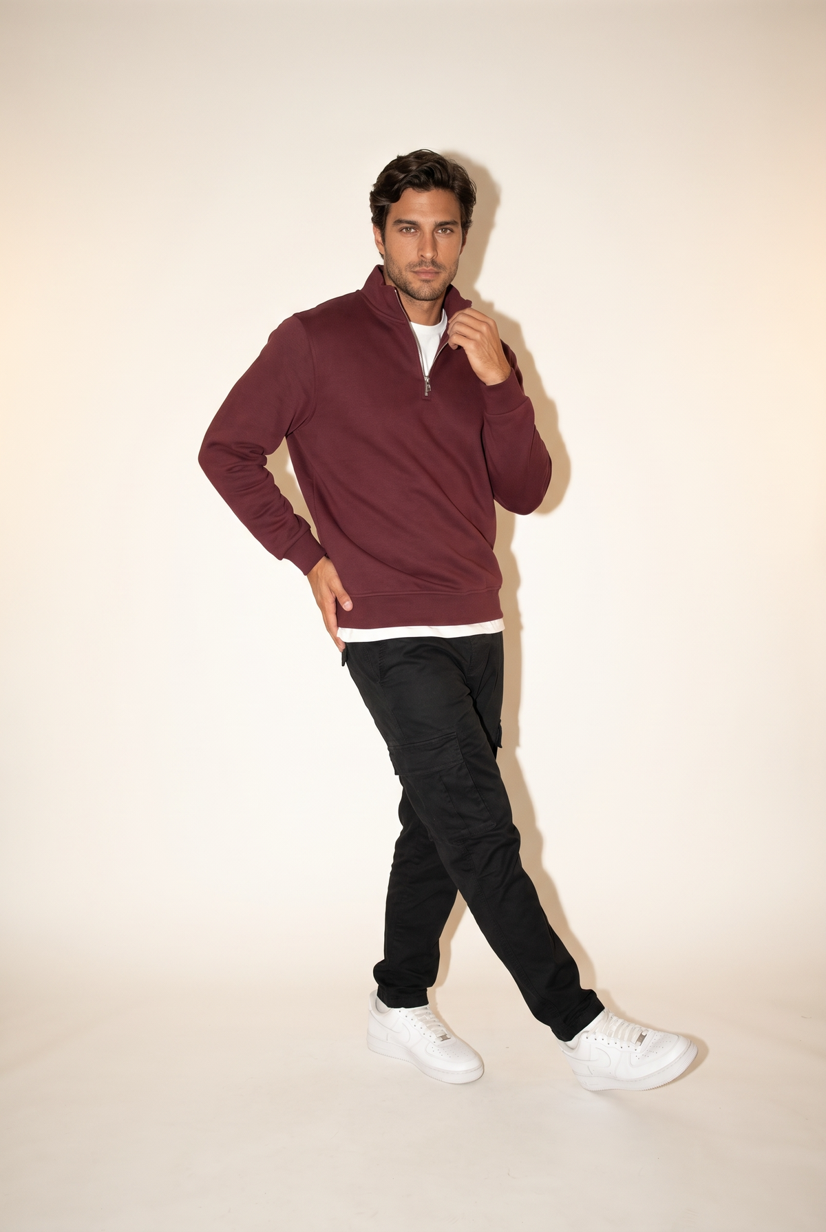 Dik Yaka 3 İplik Sweat (6203)
