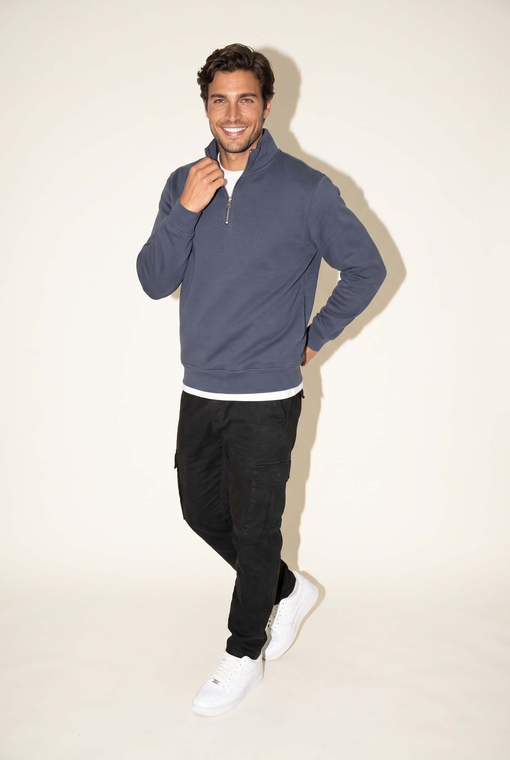 Dik Yaka 3 İplik Sweat (6203)