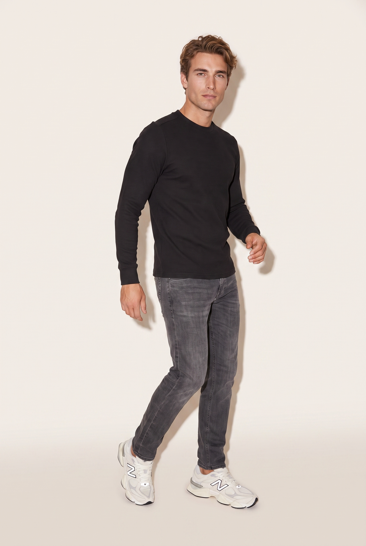 0 Yaka Basic Waffle Sweatshirt (6210)