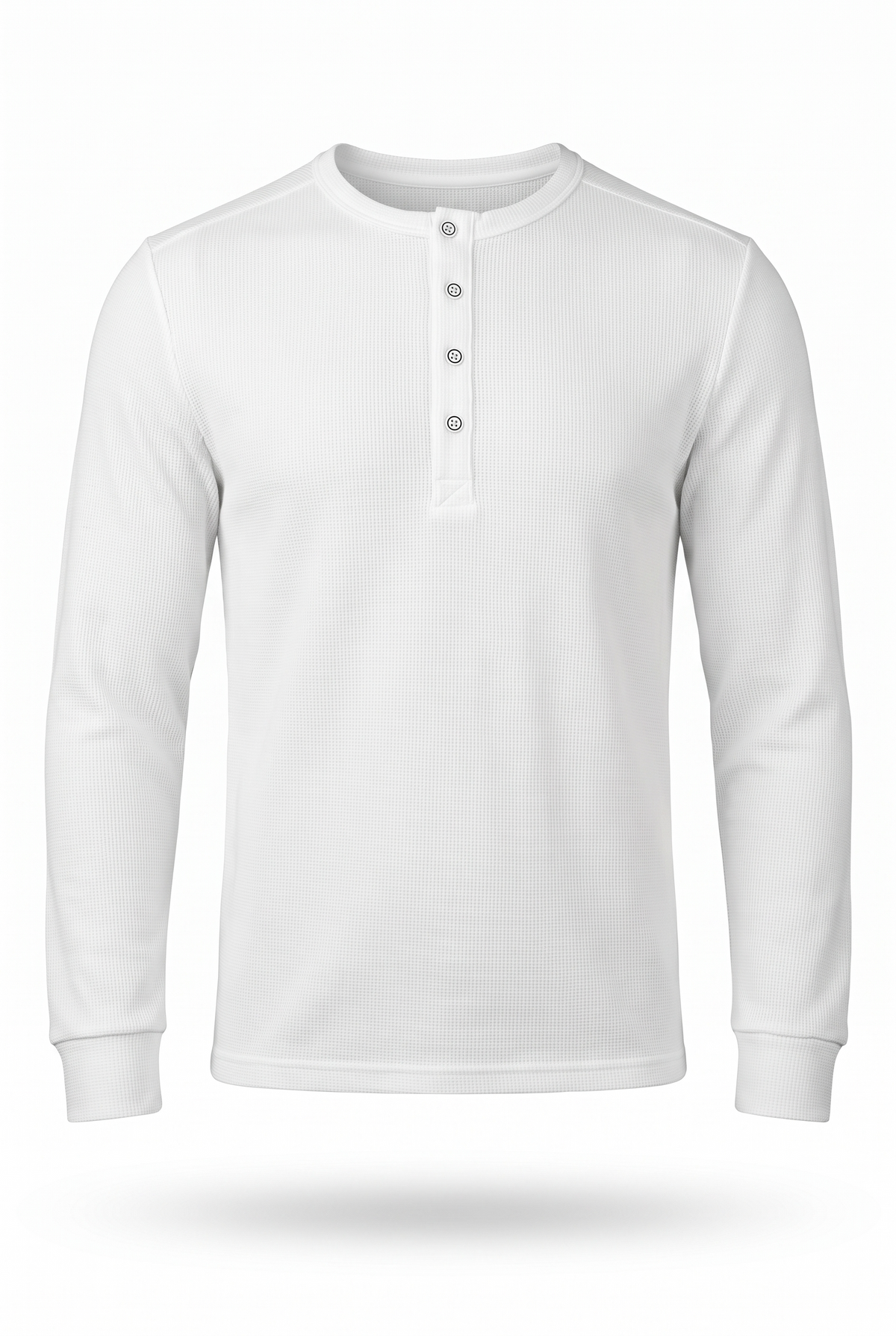 Düğmeli Yaka Waffle Sweatshirt (6211)