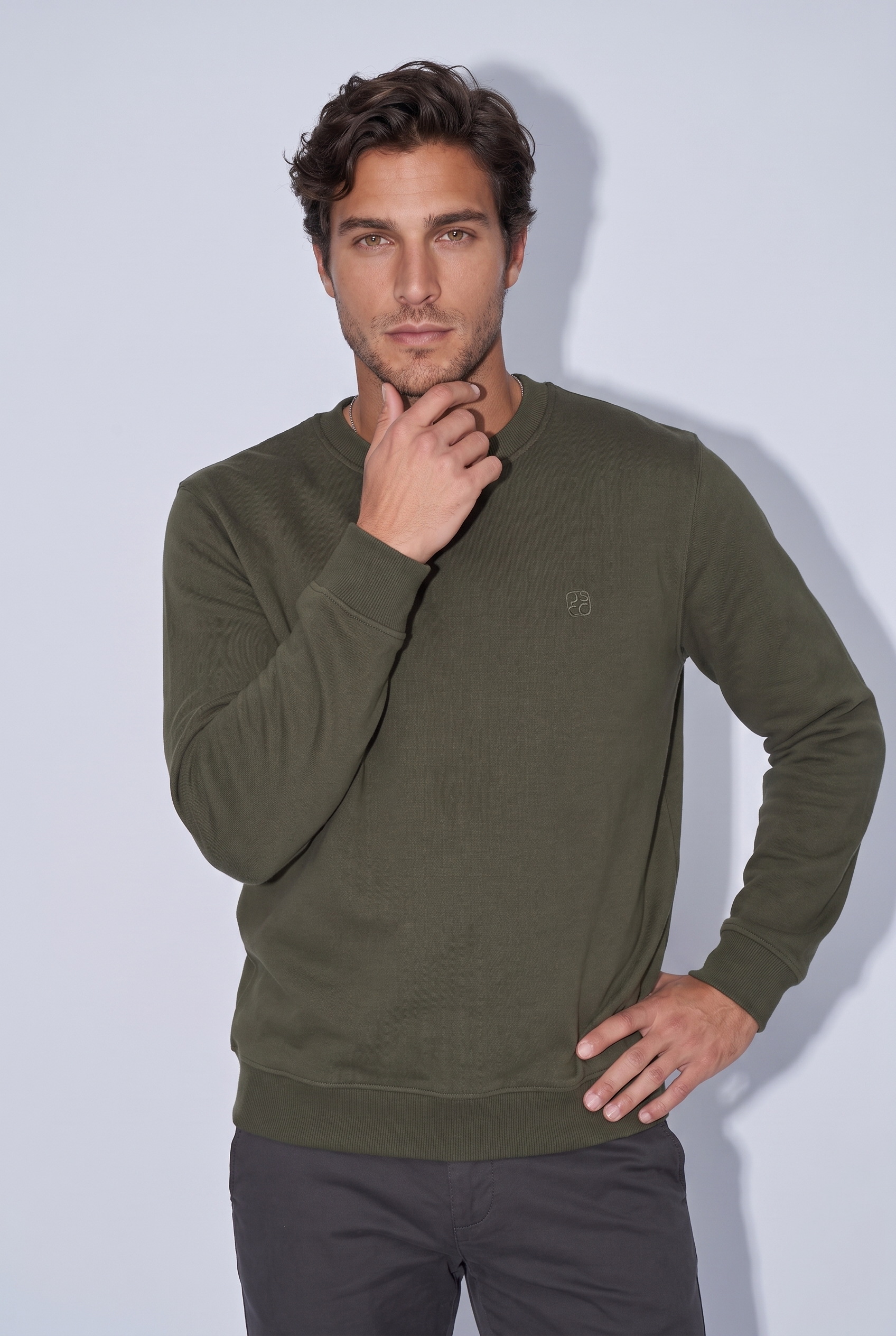 0 Yaka Nakışlı Selanik Sweat (6212)