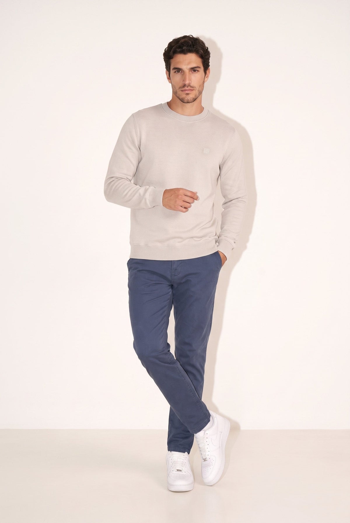 0 Yaka Nakışlı Selanik Sweat (6212)