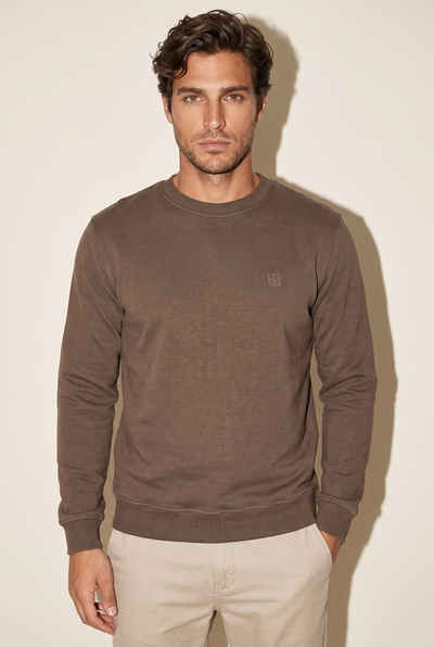 0 Yaka Nakışlı Selanik Sweat (6212)