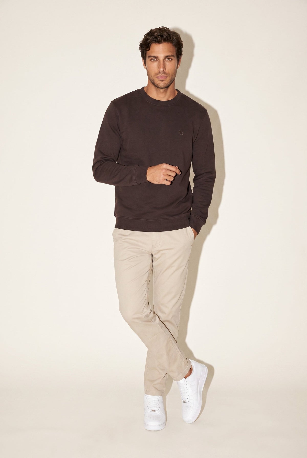 0 Yaka Nakışlı Selanik Sweat (6212)