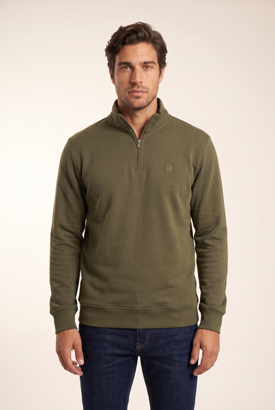 Dik Yaka Nakışlı Selanik Sweat (6213)