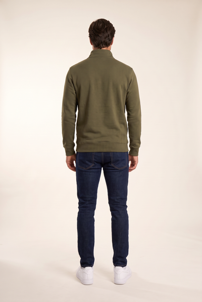 Dik Yaka Nakışlı Selanik Sweat (6213)