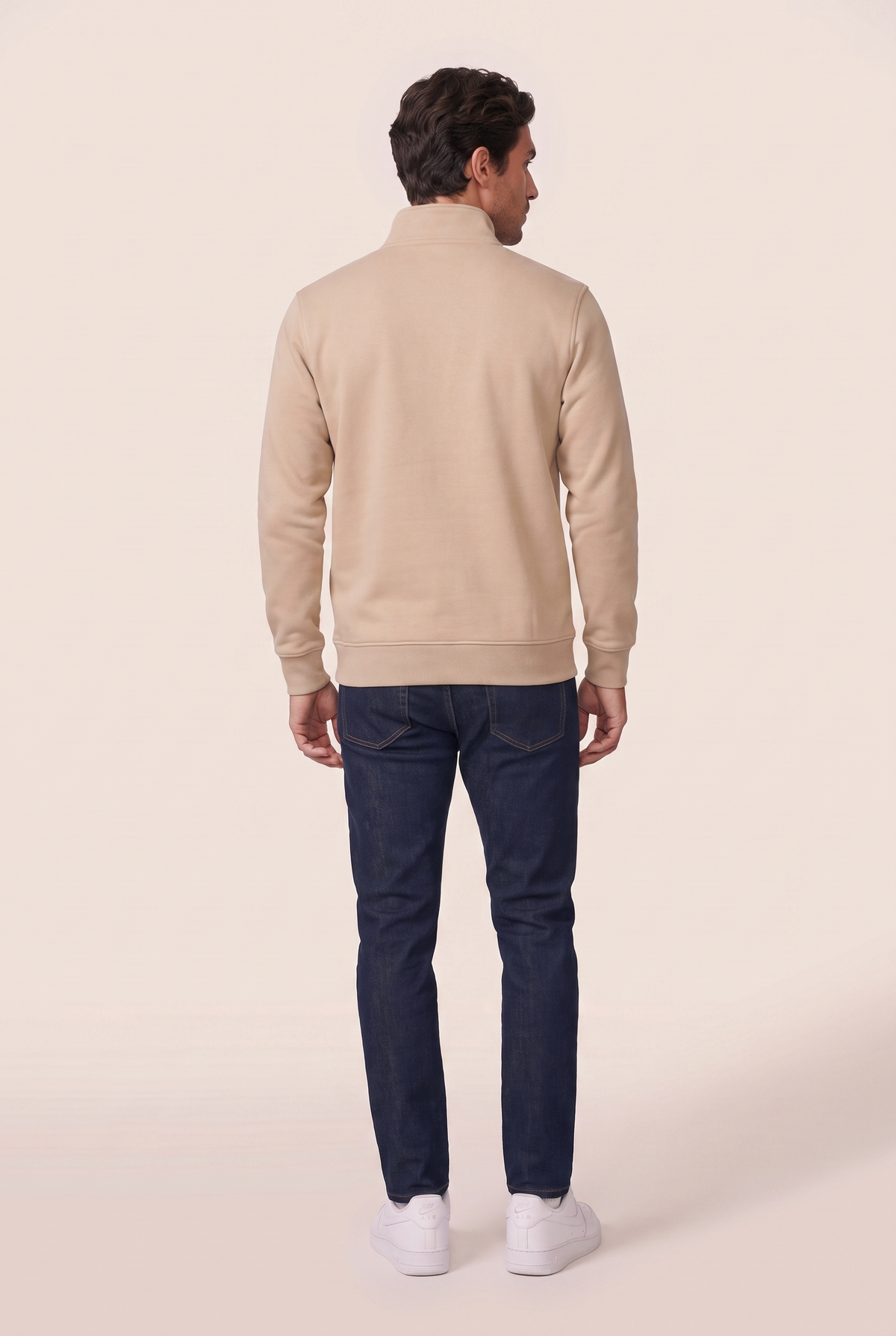 Dik Yaka Nakışlı Selanik Sweat (6213)