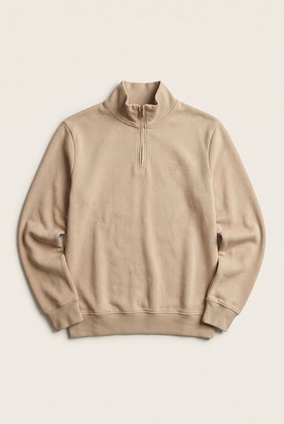 Dik Yaka Nakışlı Selanik Sweat (6213)