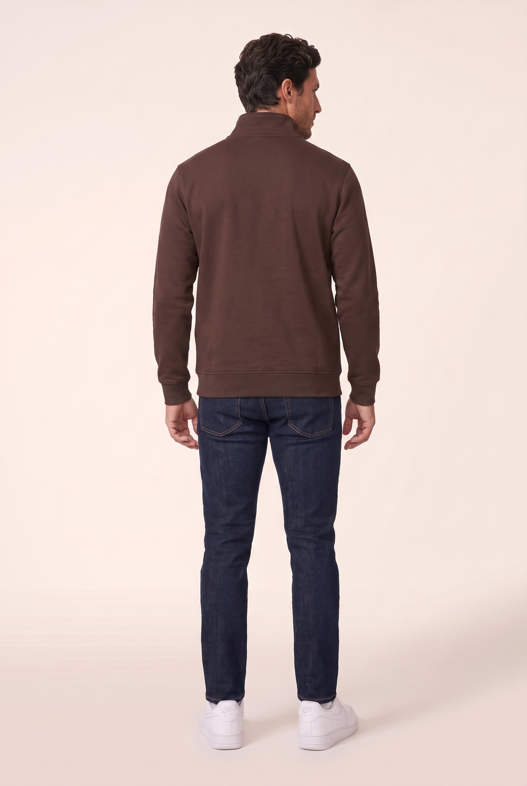 Dik Yaka Nakışlı Selanik Sweat (6213)