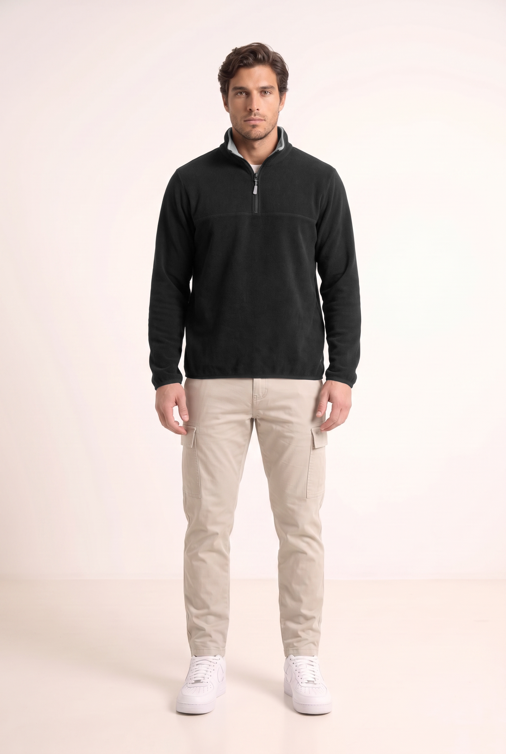 Basic Dik Yaka Polar Sweatshirt (6240)