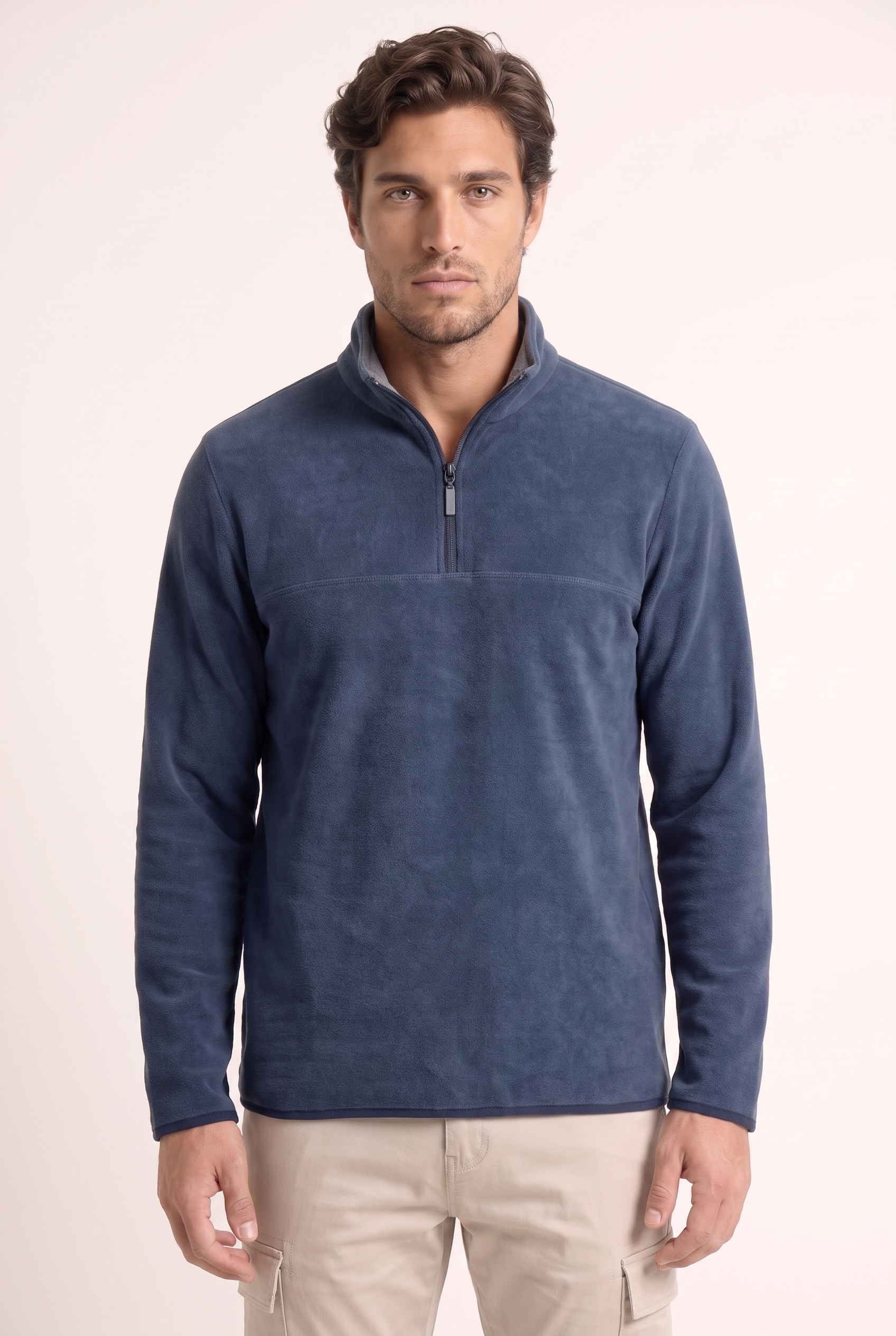 Basic Dik Yaka Polar Sweatshirt (6240)