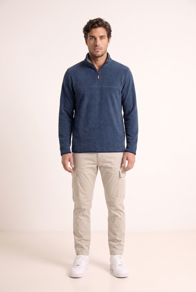 Basic Dik Yaka Polar Sweatshirt (6240)