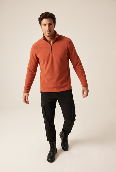 Basic Dik Yaka Polar Sweatshirt (6240)