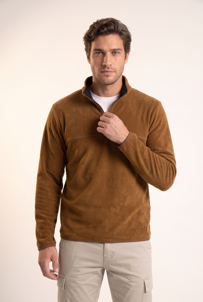 Basic Dik Yaka Polar Sweatshirt (6240)