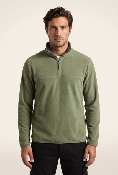 Basic Dik Yaka Polar Sweatshirt (6240)