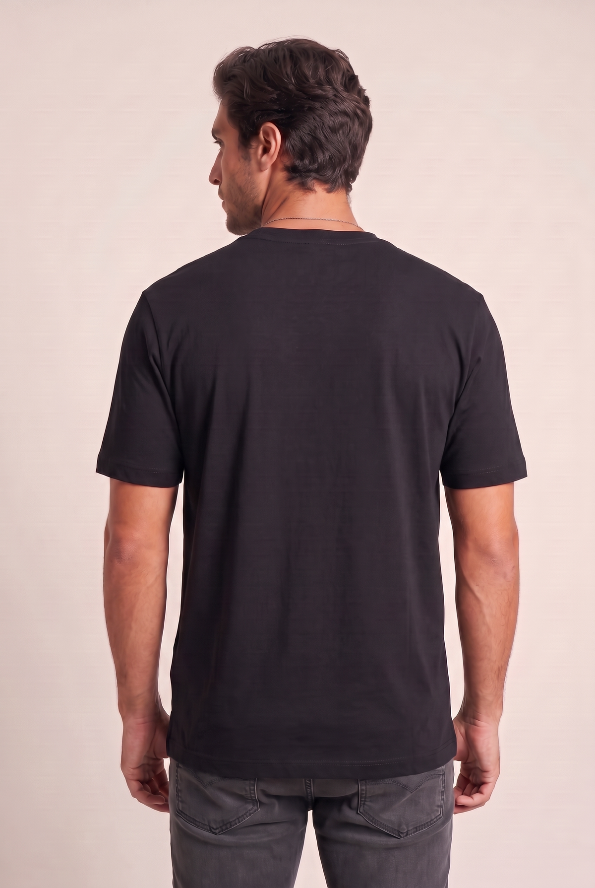 0 Yaka Fırçalı 2 İplik T-Shirt (6226)