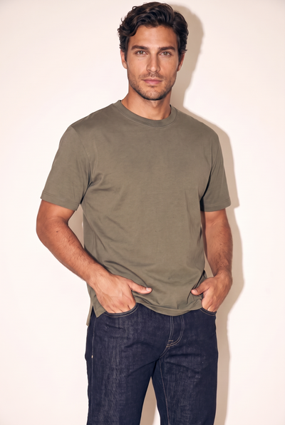 0 Yaka Fırçalı 2 İplik T-Shirt (6226)