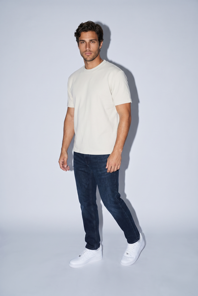 0 Yaka Fırçalı 2 İplik T-Shirt (6226)