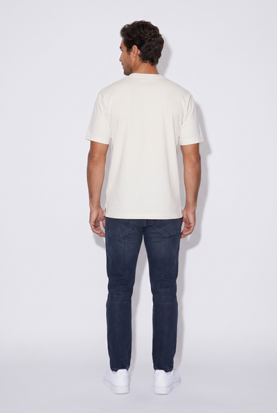 0 Yaka Fırçalı 2 İplik T-Shirt (6226)