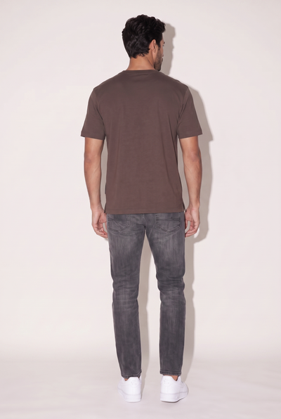 0 Yaka Fırçalı 2 İplik T-Shirt (6226)